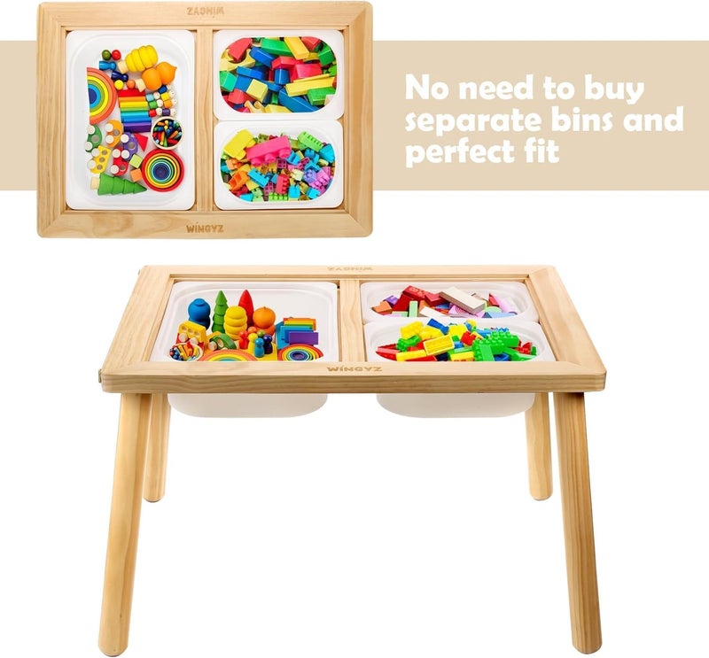wingyz Kids Table for Play Study Dining Toys Storage, Sensory Tables for Toddler, Activity Table with Storage Bins Birthday Gifts for Boys and Girls - Image 5